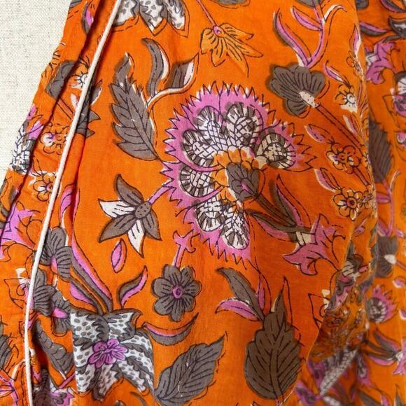 Robe light weight cotton vibrant orange feminine - Picture 2 of 5